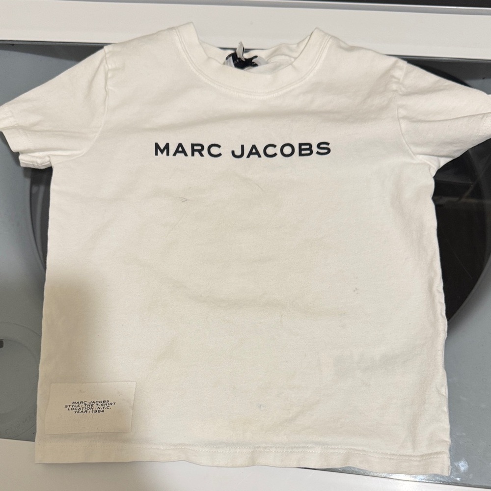 Kids Marc Jacobs white short set with Black Logo